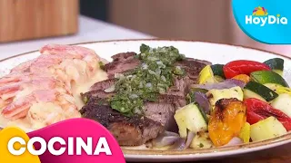 Mar y tierra, un platillo que mezcla lo mejor de los mariscos y la carne | Hoy Día | Telemundo