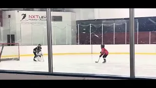 5-hole! Tricked the goalie. #8yearold #hockey #skills #sports #love #fun #practice #funnymoments