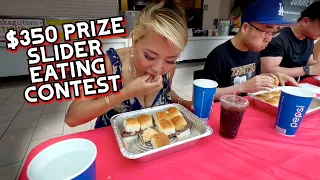 $250 CASH PRIZE SLIDER EATING CONTEST at Bitez Burgers in West Covina, CA!! #RainaisCrazy