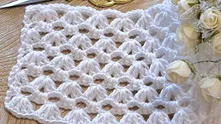 Brilliant !👌💯 The Most Beautiful Crochet Pattern For Shawl Top Babyblanket & Baby Clothes + Tutorial