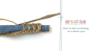 How to start crocheting on a denim yarn