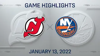 NHL Highlights | Devils vs. Islanders - Jan. 13, 2022