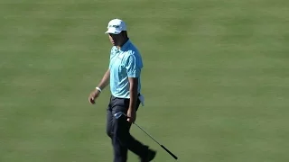 Hideki Matsuyama chips in for birdie at Waste Management