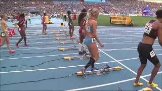 Final 100m. vallas femenino. Atletismo Cto. del Mundo Moscú 2013