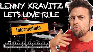 Lenny Kravitz - Let's love rule - Drum Cover (with scrolling Drum sheet)