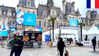 🇫🇷🌧️【HDR 4K】Paris Walk - Hôtel de Ville to Place d’Italie via Place Monge & Les Gobelins (May 2024)