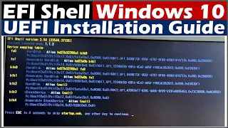 How to Install Windows 10 UEFI by Using EFI Shell | Windows 10 Installation Guide Step by Step