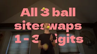 Juggling all 3ball siteswaps (1-3 digits)
