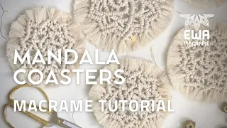 DIY Macrame MANDALA COASTER TUTORIAL | How to make macrame coasters | macrame ornament step by step