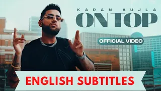 On Top - Karan Aujla | English Translation | On Top - English Subtitles