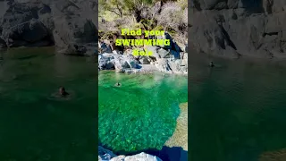 Emerald Water Best SWIMMING HOLE Yuba River   #yubariver #fun #shorts #swimminghole