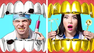 Rich Doctor Vs Broke Doctor! Funny Dental Adventure & Crazy Situations by Crafty Hacks
