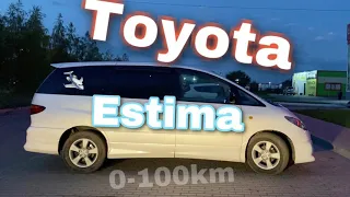 Toyota Estima. Разгон 0-100km.