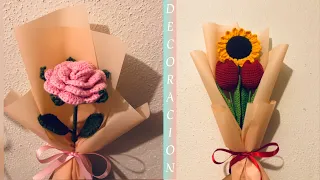 Como envolver un ramo de flores 💐/crochet cualquier tipo de papel 🎀