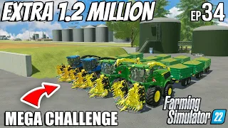 THE Biggest SILAGE OPERATION in FS22 + 4.6 MILLION Liters|MEGA Challenge | Farming Simulator 22 |#34