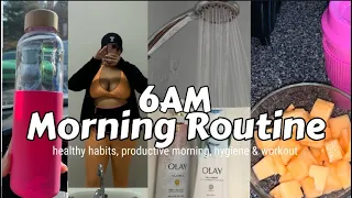 6AM Morning Routine Productive Selfcare Morning (forming healthy habits for 2024)