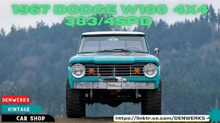 1967 Dodge W100 4x4 "POWER WAGON" - NO RESERVE