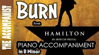 BURN from HAMILTON - Piano Accompaniment - Karaoke