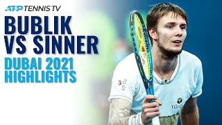 Jannik Sinner vs Alexander Bublik Highlights | Dubai 2021 Round 2