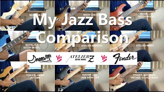 Jazz Bass Comparison ジャズベース 弾き比べ  Moon vs Atelier Z vs Fender