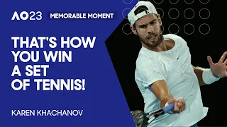 Khachanov Takes the First Set in Style! | Australian Open 2023 Quarterfinal