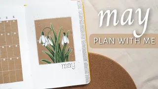 PLAN WITH ME | May 2023 Bullet Journal Setup | Spring Flower Theme 🤍
