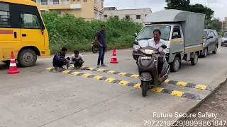 Speed breakers on highway | Installation of speed breaker | Future Secure Safety