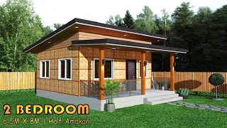 39 SQM | SMALL AMAKAN HOUSE DESIGN | NATIVE HOUSE | 2 BEDROOM | SIMPLE HOUSE DESIGN | PORMA HOUSE