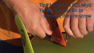 Tip: Use two keys together to install and remove FCS fins!