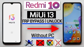 Redmi 10 Miui 13 Frp Unlock | Bypass Google Account Lock Without PC/Without Apk New Method 2022