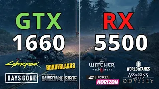 GTX 1660 VS RX 5500 XT - TEST IN 12 GAMES