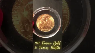 1907 France Gold 20 Francs Rooster