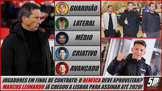 Jogadores em final de contrato: 5 boas soluções para o Benfica! ● Marcos Leonardo já está em Lisboa!