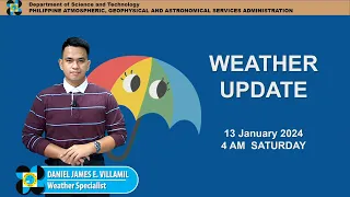 Public Weather Forecast issued at 4AM | January 13, 2024 - Saturday