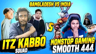 Nonstop Gaming VS Itz Kaboo 🔥 ফ্রি ফায়ার 4 vs 4 কাস্টম 🔥 India VS Bangladesh  - Garena Free Fire