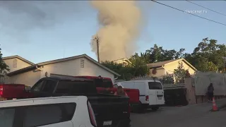 Hoarder house goes up in flames in Jamacha-Lomita neighborhood