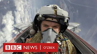 Қанотли ракета овлаётган Украин учувчилари - BBC News O'zbek