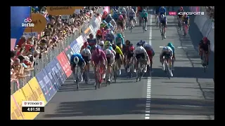Stanisław Aniołkowski almost beat Jonathan Milan Sprint  Stage 13 Giro d'Italia 2024