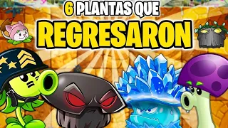 6 PLANTAS de PVZ 1 QUE REGRESARON en PVZ 2 (Plantas Vs Zombies 2)