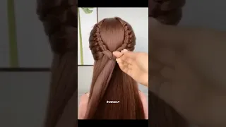 Hair Style Girls Simple and Easy 😍😍 #hairstyle #hairstyles #hairstyletutorial #shorts