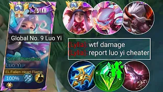 HARD MATCH! GLOBAL LUO YI SOLO RANKED VS PRO FREYA | LUO YI BEST BUILD & EMBLEM 2024 | MLBB