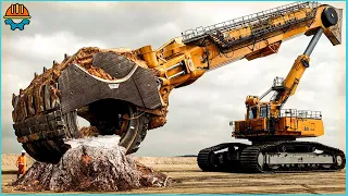 101 Incredible POWERFUL Fastest Big Stump Removal Excavator