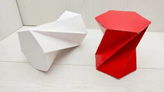 Как сделать скрученную призму из бумаги? / Скрученная призма / Объемные геометрические фигуры