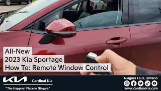 All-New 2023 Kia Sportage | How To Use Your Remote Window Control!