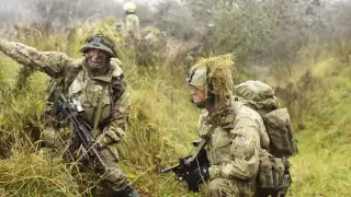 UK Royal Military Academy Sandhurst live fire training at Grafenwoehr