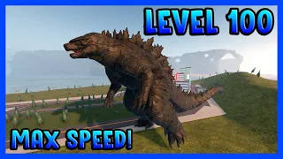 How Strong Is MAX GODZILLA 2021? (Max Speed) - Roblox Kaiju Universe