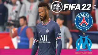 FIFA 22 PSG vs Olympique de Marseille Ligue 1 Uber Eats Full Match Gameplay PC HD