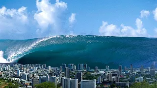Шокирующее видео цунами в Японии - 1 часть