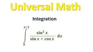 Integration of Sin^2X/(SinX + CosX) | Definite Integration | class 12 CBSE term 2