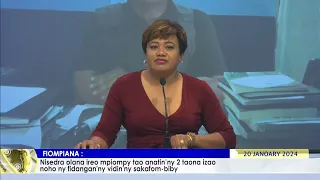 NY VAOVAO DU 20 JANVIER 2024 BY TV PLUS MADAGASCAR